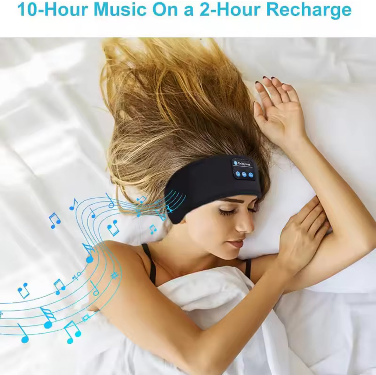 Wireless Bluetooth Headband – Sports Earphones & Sleep Mask with Music